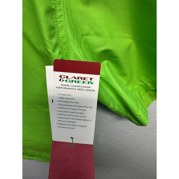 Faldo Mens Vivid Green Golf Windbreaker Half-Zip Lightweight Water-Resistant LG - Picture 5 of 12
